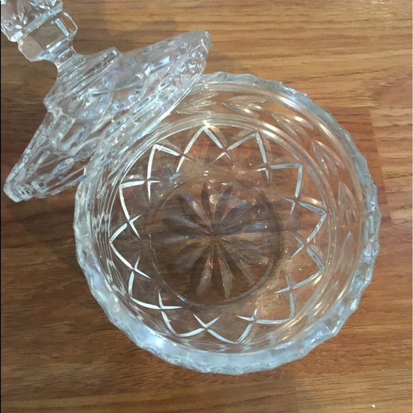 Vintage Heavy Crystal Bowl with Lid - Picture 8 of 11